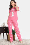 Zivame Farm Lore Knit Cotton Pyajama Set - Rapture Rose — thumbnail 2
